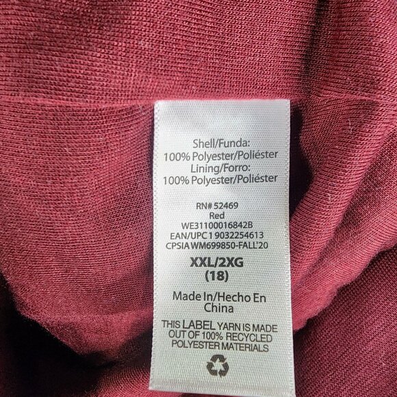 Boys Burgundy Wonder Nation Bomber Jacket Full Zip Long Sleeve Youth Size XXL 18 - Picture 7 of 12